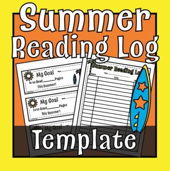 Preview of Summer Reading Log | Summer Packet | End of Year Reading Log [Template]