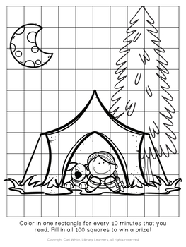 reading log coloring pages