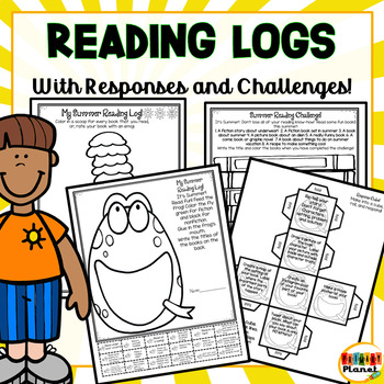 Preview of Summer Reading Logs | Reading Responses | Reading Challenge