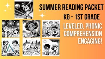 Preview of Summer Reading Packet KG-1st, Fiction, Non Fiction, Comprehension, Phonics