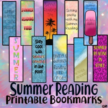 Preview of Summer Reading Printable Bookmarks Student Gift