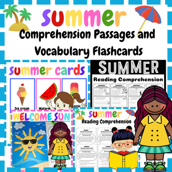 Summer Reading Skills with Comprehension Passages and Vocabulary Flashcards