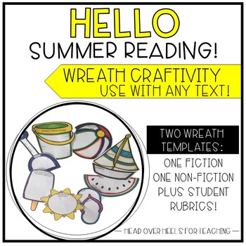 Preview of Summer Reading Wreath Craftivity {Use with any fiction or non-fiction text}