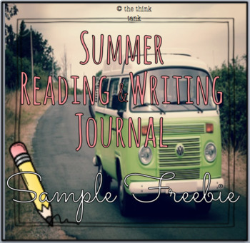 Preview of Summer Reading & Writing Journal Pages Freebie