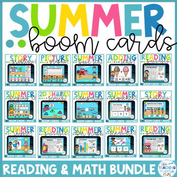 Summer Reading and Math Boom Cards™ BUNDLE! | Distance Learning | TPT