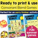 Summer Reading and Spelling Games for Consonant Blends