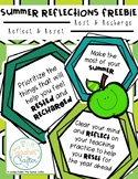 Summer Reflection Prompts for Teachers FREEBIE