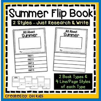 Preview of Summer Report, Season Flip Book Research Project, Seasons of the Year