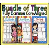 Summer Review 1st, 2nd, 3rd Grade Bundle Google Slides™ & PDFs