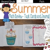 Summer Review: 2nd Grade Task Cards and Journal (Math)