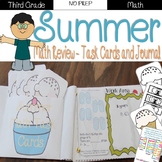 Summer Review: 3rd Grade Task Cards and Journal (Math)