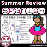 Summer Review Activities in SPANISH (Kinder & 1st grade)