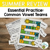 Summer Review: Vowel Teams and Diphthongs Phonics Activiti