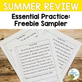 Summer Review: Essential Summer Practice Freebie Sampler