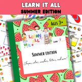 Preschool Summer Review, Kindergarten Math & Literacy Work