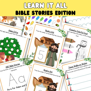 Books of the Bible, preschool worksheets, Bible lessons, for math and ...