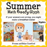 Summer Review Math Goofy Glyph Algebra | Math Enrichment |