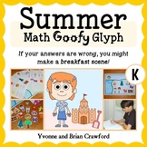 Summer Review Math Goofy Glyph | Kindergarten | Math Enric