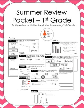 Preview of Summer Review Packet - First Grade