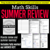 Summer Review Packet-Math Skills UPDATED!