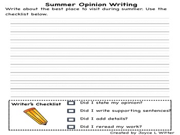 Summer Review Packet NO PREP (1st Grade) by Joyce L Witter | TPT