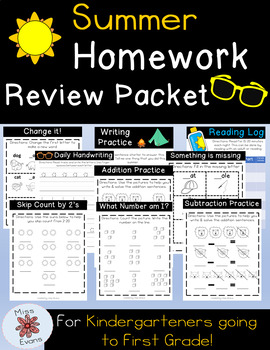 Preview of Summer Review Packet | No Prep Printables