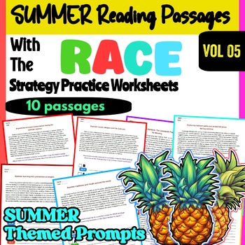 Preview of Summer Review Packet - Reading Writing & Race strategy Practice worksheets