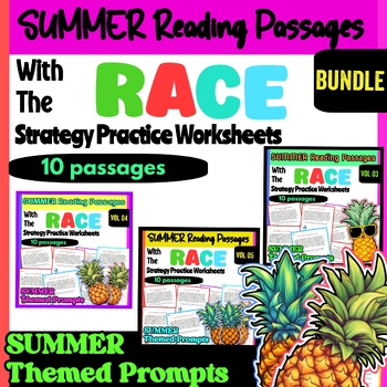 Preview of Summer Review Packet bundle- Reading Writing & Race strategy Practice worksheets