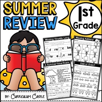 Preview of Summer Review Packet for First Grade
