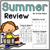Summer Review Packet for First Grade [NO Prep Summer Pract