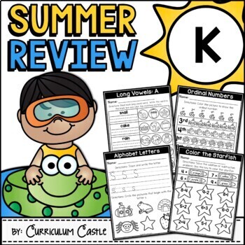 Preview of Summer Review Packet for Kindergarten