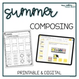 Summer Rhythm Composing for End of the Year Printables or 