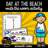 Summer Rhythm Write the Room Music Activity: Sixteenth Not