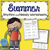Summer Rhythm and Melody Worksheets