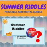 Summer Riddles - English Activity Task Cards and Posters Bundle