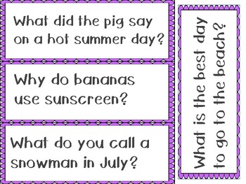 Summer Riddles Literacy Center with mini booklet by Shirley Anderson