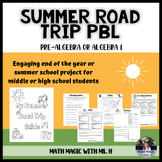 Summer Road Trip Algebra Real-World Application PBL