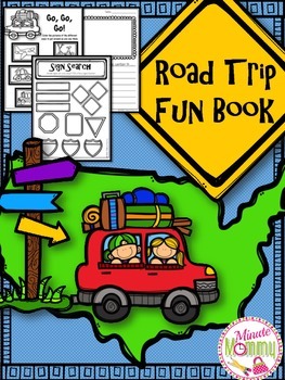 Preview of Summer Road Trip Fun Book K-2