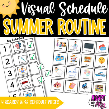 Visual Schedule | Summer Routine | Special Education | Autism by Adapt ...