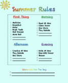 Summer Rules - Editable