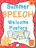 Summer SPEECH Welcome Posters FREEBIE