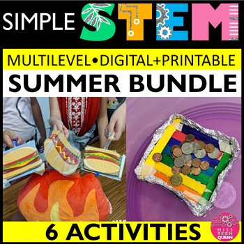 Preview of Summer STEM Activities End of Year STEM Challenges Low Prep Boat Roller Coaster