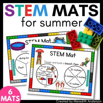 Preview of Summer STEM Activities for Building Bricks: STEM Mats 
