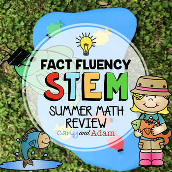 Preview of Fishing for Math Fact Fluency STEM Challenge for Summer Math Review