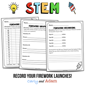 Fourth of July Air-Powered Fireworks Summer STEM Challenge | TPT