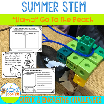 Preview of Summer STEM Beach With Llama Pack 
