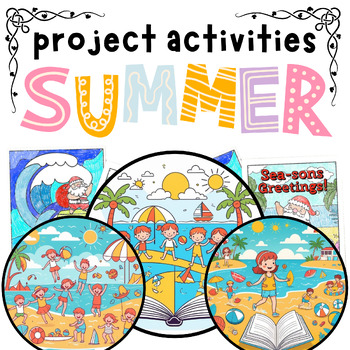 Preview of Summer STEM Bundle:5 Fun-Filled Projects for End-of-Year Learning-Art Activities