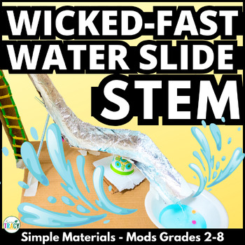 Preview of Summer STEM or End of the Year STEM Activity - Water Slide STEM - #SizzlingSTEM1