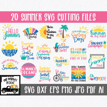 Badges Summer SVG Digital Download SVG Files for Cricut and Cameo Summer SVG Bundle Instant Download Summer Clipart