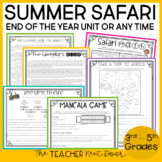 End of the Year Safari Animal Unit for May June Reading Pa